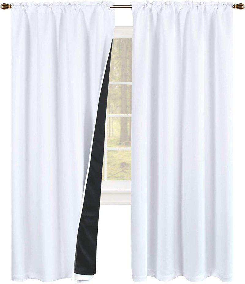 100 Percent Backout Emerald Green Curtain Set Thermal Insulated Curtains Double Layer Curtains for Boys Bedroom - Black Lined Rod Pocket Curtains 45 Inches Long Set of 2 Home & Garden > Decor > Window Treatments > Curtains & Drapes KEQIAOSUOCAI Pure White W42" X L96" 