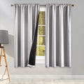 100 Percent Backout Emerald Green Curtain Set Thermal Insulated Curtains Double Layer Curtains for Boys Bedroom - Black Lined Rod Pocket Curtains 45 Inches Long Set of 2 Home & Garden > Decor > Window Treatments > Curtains & Drapes KEQIAOSUOCAI Light Grey W42" X L63" 