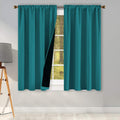 100 Percent Backout Emerald Green Curtain Set Thermal Insulated Curtains Double Layer Curtains for Boys Bedroom - Black Lined Rod Pocket Curtains 45 Inches Long Set of 2 Home & Garden > Decor > Window Treatments > Curtains & Drapes KEQIAOSUOCAI Teal W42" X L45" 