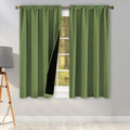 100 Percent Backout Emerald Green Curtain Set Thermal Insulated Curtains Double Layer Curtains for Boys Bedroom - Black Lined Rod Pocket Curtains 45 Inches Long Set of 2 Home & Garden > Decor > Window Treatments > Curtains & Drapes KEQIAOSUOCAI Sage W42" X L45" 