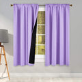 100 Percent Backout Emerald Green Curtain Set Thermal Insulated Curtains Double Layer Curtains for Boys Bedroom - Black Lined Rod Pocket Curtains 45 Inches Long Set of 2 Home & Garden > Decor > Window Treatments > Curtains & Drapes KEQIAOSUOCAI Lavender W42" X L63" 