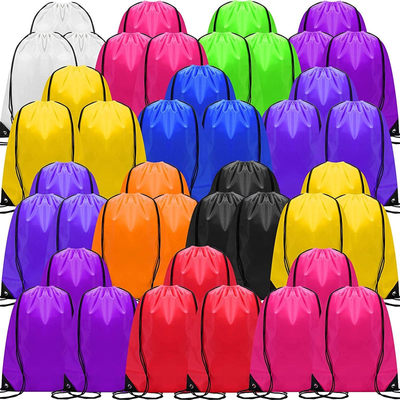 100 Pieces Drawstring Backpack Bulk Sports Drawstring Bags Gym Cinch Bag Polyester Drawstring Bag for Kids Men Women (10 Colors) Home & Garden > Household Supplies > Storage & Organization Shappy 10 Colors  