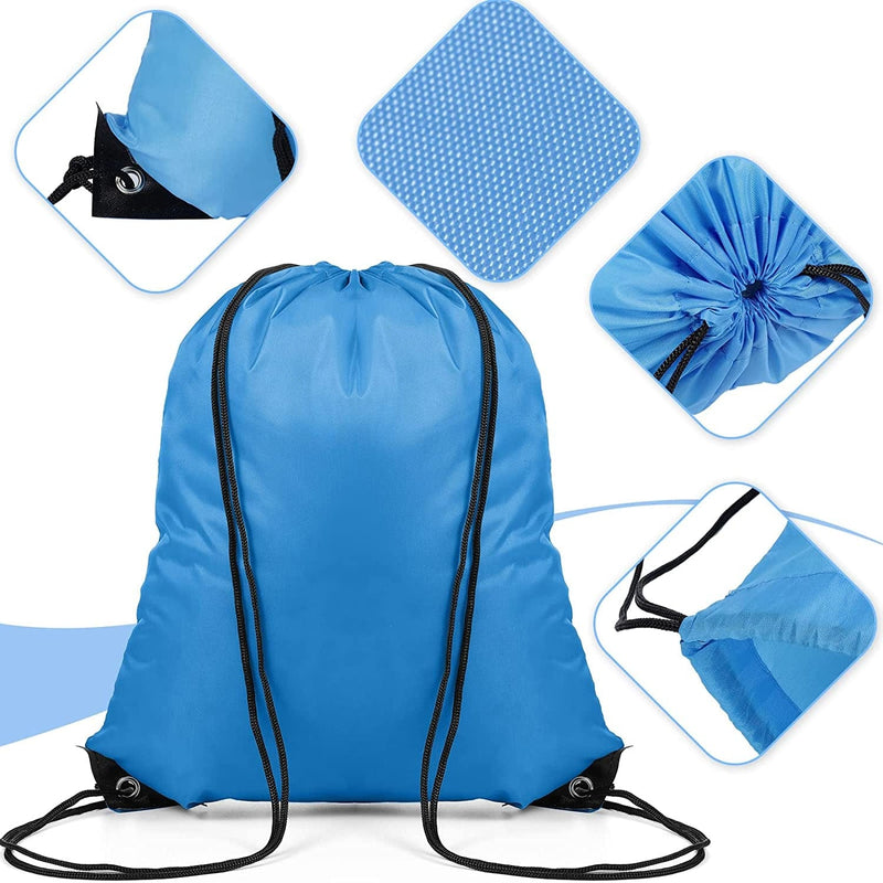 100 Pieces Drawstring Bag Gym Drawstring Backpacks Portable String Sack Bags Polyester Blank Cinch Drawstring Bags for Sports Travel Kids DIY Gift Storage Bag Set, 10 Colors
