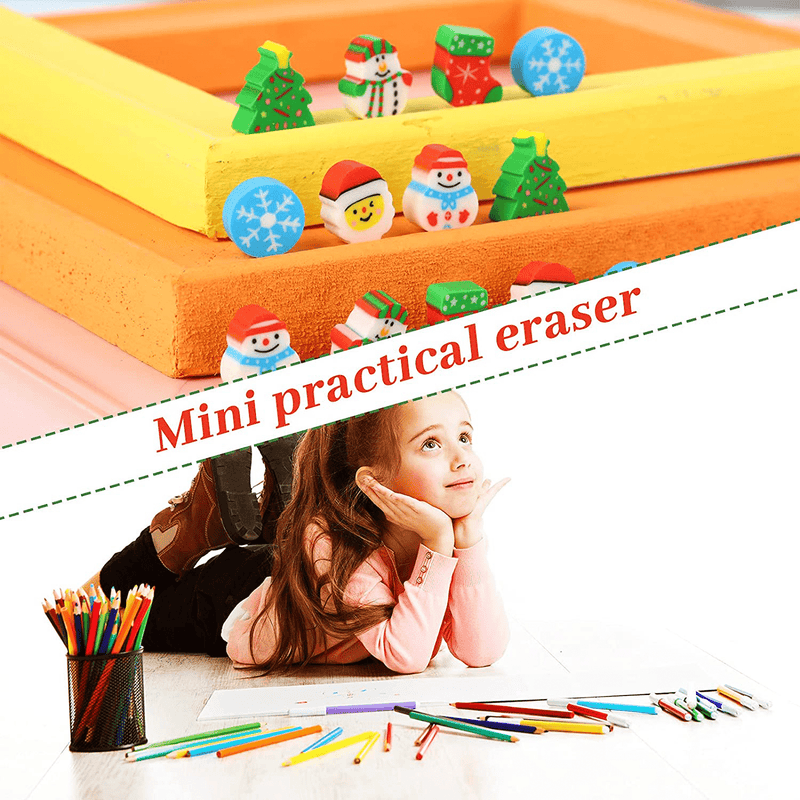 100 Pieces Mini Pencil Erasers Erasers Pack Mini Erasers Assortment Novelty Sea Erasers Mini Pencil Erasers with Storage Box for Party Favor, Gift Filling, Home School Work Reward (Santa Style) Home & Garden > Decor > Seasonal & Holiday Decorations& Garden > Decor > Seasonal & Holiday Decorations Zonon   