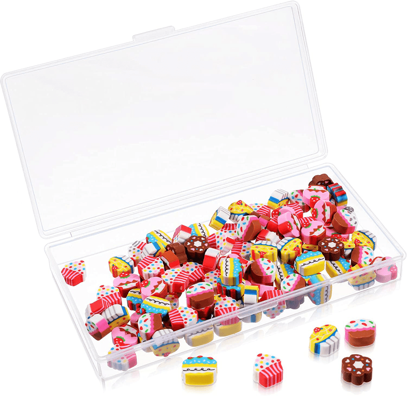100 Pieces Mini Pencil Erasers Erasers Pack Mini Erasers Assortment Novelty Sea Erasers Mini Pencil Erasers with Storage Box for Party Favor, Gift Filling, Home School Work Reward (Santa Style) Home & Garden > Decor > Seasonal & Holiday Decorations& Garden > Decor > Seasonal & Holiday Decorations Zonon Cake Style  