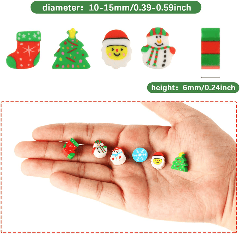 100 Pieces Mini Pencil Erasers Erasers Pack Mini Erasers Assortment Novelty Sea Erasers Mini Pencil Erasers with Storage Box for Party Favor, Gift Filling, Home School Work Reward (Santa Style) Home & Garden > Decor > Seasonal & Holiday Decorations& Garden > Decor > Seasonal & Holiday Decorations Zonon   
