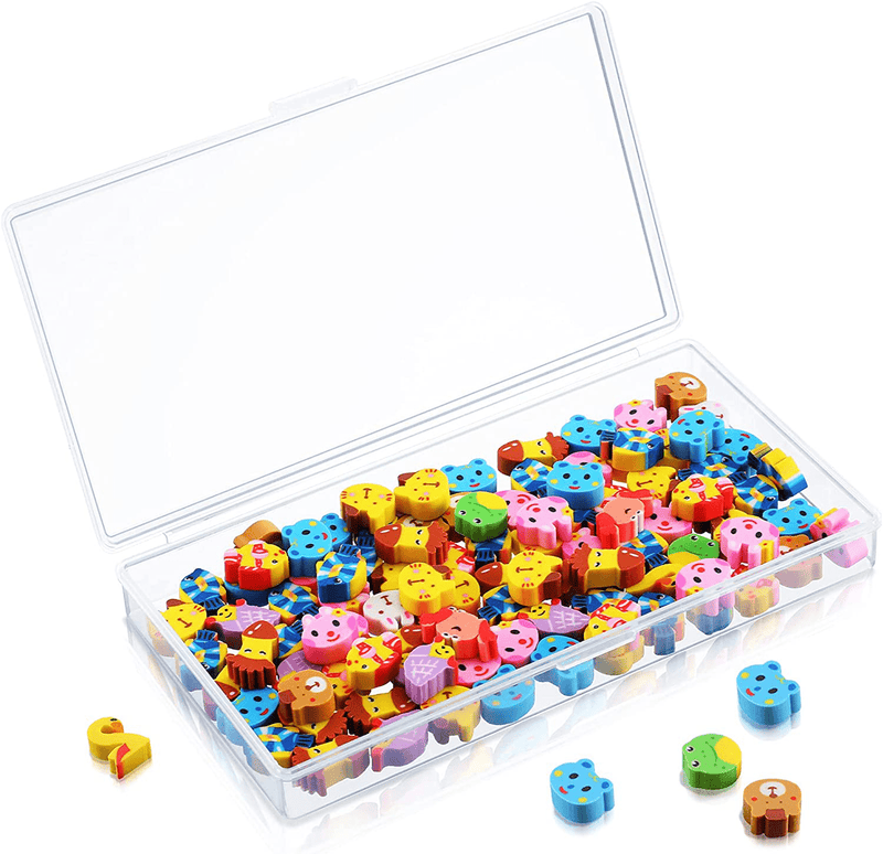 100 Pieces Mini Pencil Erasers Erasers Pack Mini Erasers Assortment Novelty Sea Erasers Mini Pencil Erasers with Storage Box for Party Favor, Gift Filling, Home School Work Reward (Santa Style) Home & Garden > Decor > Seasonal & Holiday Decorations& Garden > Decor > Seasonal & Holiday Decorations Zonon Animal Style  
