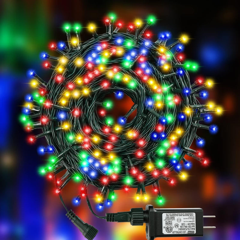 100Ft Colorful Christmas Lights Outdoor, 300LED Multicolor String Lights, Christmas Tree Lights Green Wire, Connectable Holiday Mini Lights Waterproof for Garden Yard Wedding Party Home Decorations Home & Garden > Lighting > Light Ropes & Strings NINGBO YINZHOU LANGFU ELECTRONICS CO LTD Multicolor  