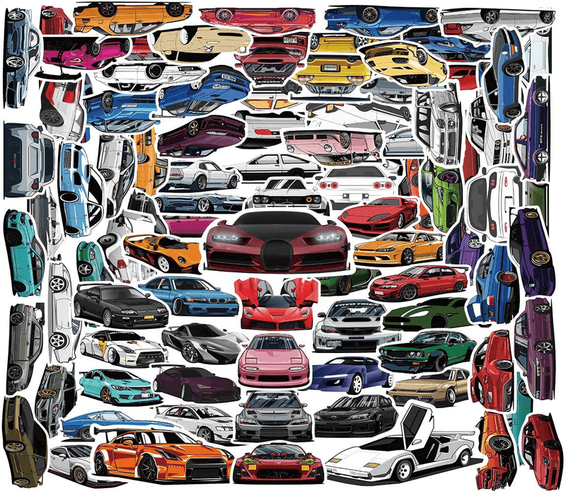 100pcs JDM Car Stickers Decals Vinyl Waterproof Stickers Japanese Racing Car Stickers for Kids Teens Boys Adults for Cars Laptop Water Bottles Computer Hydroflask Skateboard  Sonart Default Title  