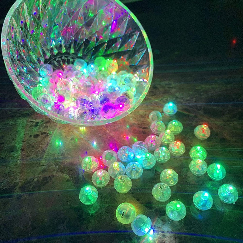 100Pcs Multicolor LED Balloon Light,Rainbow Colored round Led Flash Ball Lamp Mini Ball Light for Paper Lantern Balloon,Indoor Outdoor Party Event Fun Birthday Party Wedding Decoration Supplies Arts & Entertainment > Party & Celebration > Party Supplies Ywlanda   