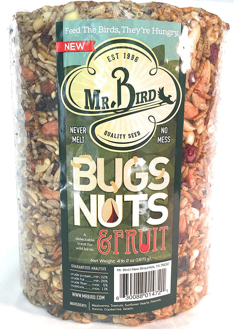Mr. Bird Wild Bird Seed Large Cylinder Bugs, Nuts & Fruit 4 Lbs. 2 Oz. Animals & Pet Supplies > Pet Supplies > Bird Supplies > Bird Food Mr. Bird   