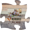 P. Graham Dunn Memories White Distressed Wood Look 4 X 6 Wood Puzzle Wall Plaque Photo Frame Home & Garden > Decor > Picture Frames P. Graham Dunn Brown Memories Lake  
