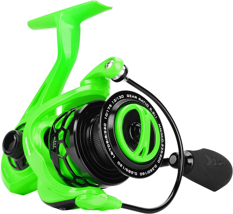 Kastking Zephyr Spinning Reel - 5.6Oz - Size 500 Is Perfect for Ultralight / Ice Fishing, 7+1/6+1BB Smooth Powerful Fishing Reel, Fresh & Saltwater Spinning Reel, Oversized Stainless Steel Main Shaft