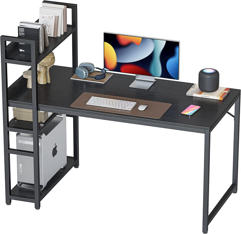 Cubicubi Computer Desk 55 Inch with Storage Shelves Study Writing Table for Home Office,Modern Simple Style, Rustic Brown Home & Garden > Household Supplies > Storage & Organization CubiCubi Black 47 inch 