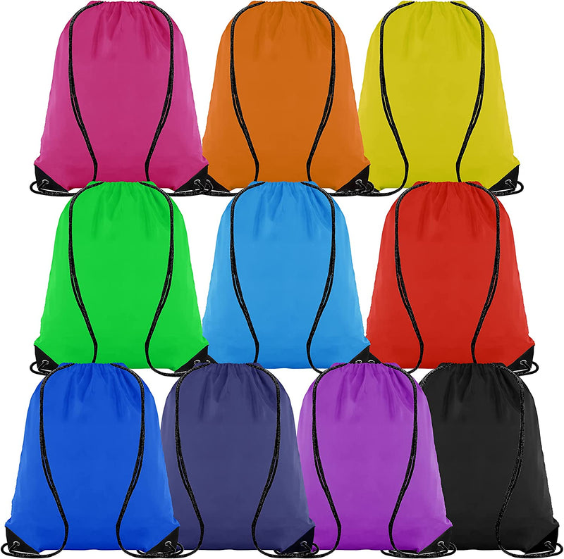 Topspeeder 10 Colors Drawstring Backpack Bags Sack Pack Cinch Tote Sport Storage Polyester Bag for Gym Traveling Home & Garden > Household Supplies > Storage & Organization Topspeeder Multicolor 10 