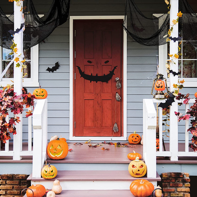 Halloween Creepy Cloth Black 80×400Inch - Halloween Decorations Clearance - Creepy Spooky Halloween Decorations Outdoor Indoor  Cyantor-US   
