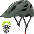 Extremus Aerolander Mountain Bike Helmet, Certified Bike Helmets for Adults Men Women, One-Piece Construction Road Cycling Helmet, MTB Lightweight Bicycle Helmet with Visor & Safety Rear Light Sporting Goods > Outdoor Recreation > Cycling > Cycling Apparel & Accessories > Bicycle Helmets Extremus Stryker Green M/L( 23-24in/58-61CM) 