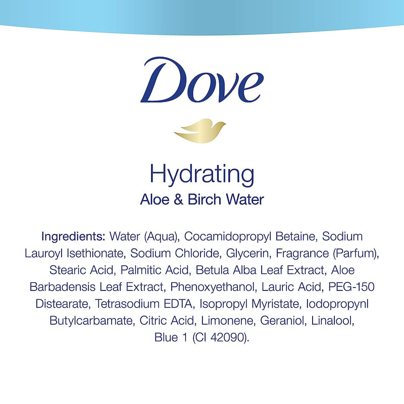 Dove Body Wash 100% Gentle Cleansers, Sulfate Free Hydrating Aloe and Birch Bodywash Gives You Softer, Smoother Skin after Just One Shower, 22 Fl Oz (Pack of 4) Sporting Goods > Outdoor Recreation > Fishing > Fishing Rods Unilever   