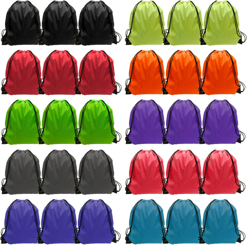 Drawstring Backpack Bulk Nylon Drawstring Bag String Backpack Bulk for Gym Party Trip School 12 Colors Home & Garden > Household Supplies > Storage & Organization GoodtoU 10 Colors 30 