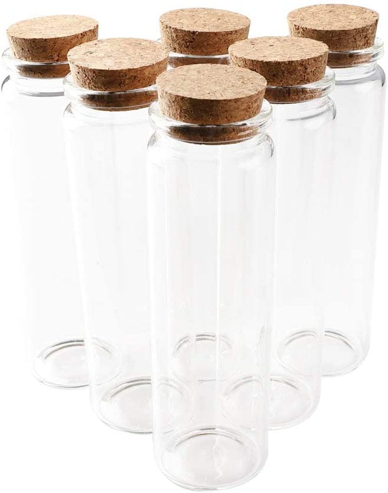 10Pcs 90Ml Glass Bottle Cork Mini，Essential Oil Storage Bottles（3 Oz-1.45X4.72 Inch） Home & Garden > Decor > Decorative Jars JIUYUE 10 3 oz/90ml 