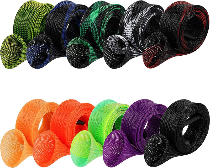 10Pcs Rod Sock Fishing Rod Sleeve Rod Cover Braided Mesh Rod Protector Pole Gloves Fishing Tools. Flat or Pointed End/Spinning or Casting Rods. for Casting Sea Fishing Rod/Spinning Fishing Rod Sporting Goods > Outdoor Recreation > Fishing > Fishing Rods Kiikooll   