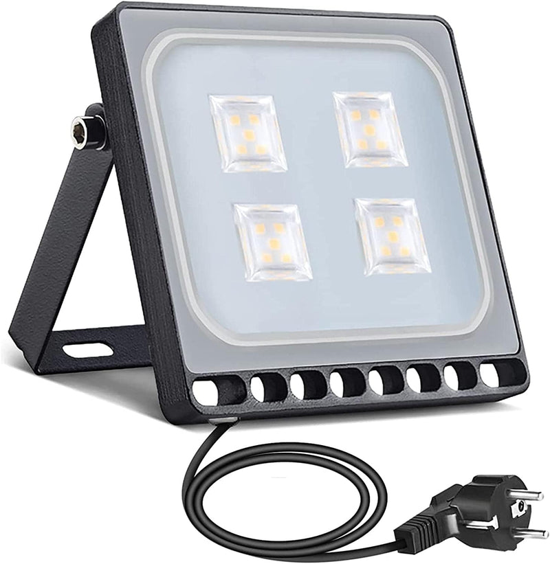 10W LED Flood Light Outdoor, Super Brights outside Floodlights with Plug, 3000K Daylight Warm White Security Light with Plug, IP65 Waterproof Exterior Security Lights for Yard Stadium Lawn Barn Home & Garden > Lighting > Flood & Spot Lights Houssem Warm White 20W 