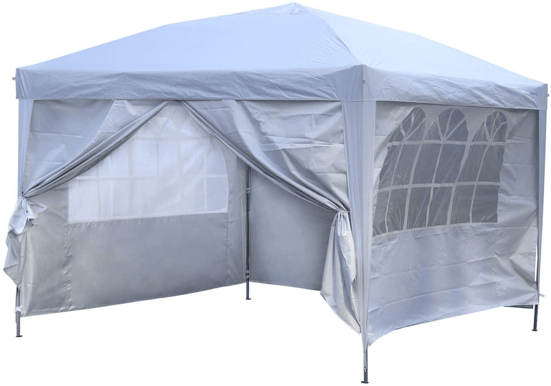 10x10 Pop up Canopy Party Tent Instant Gazebos with 4 Removable Sidewalls Pink Home & Garden > Lawn & Garden > Outdoor Living > Outdoor Structures > Canopies & Gazebos Outdoor Basic White  