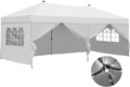 10x20 Pop up Canopy Solar Power Led Light Party Wedding Gazebo Tent with Removable Sidewalls White Home & Garden > Lawn & Garden > Outdoor Living > Outdoor Structures > Canopies & Gazebos outdoor basic White Walls  