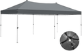 10x20 Pop up Canopy Solar Power Led Light Party Wedding Gazebo Tent with Removable Sidewalls White Home & Garden > Lawn & Garden > Outdoor Living > Outdoor Structures > Canopies & Gazebos outdoor basic Gray  
