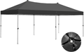 10x20 Pop up Canopy Solar Power Led Light Party Wedding Gazebo Tent with Removable Sidewalls White Home & Garden > Lawn & Garden > Outdoor Living > Outdoor Structures > Canopies & Gazebos outdoor basic Black  