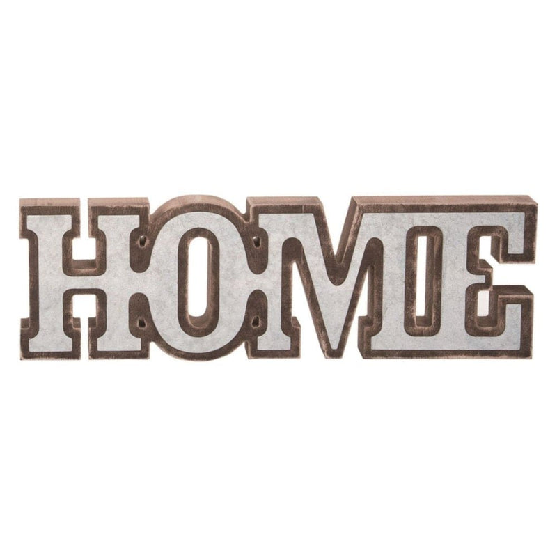 11.5" Brown and Silver Valentines Day Home Word Block Tabletop Decor Home & Garden > Decor > Seasonal & Holiday Decorations Contemporary Home Living   