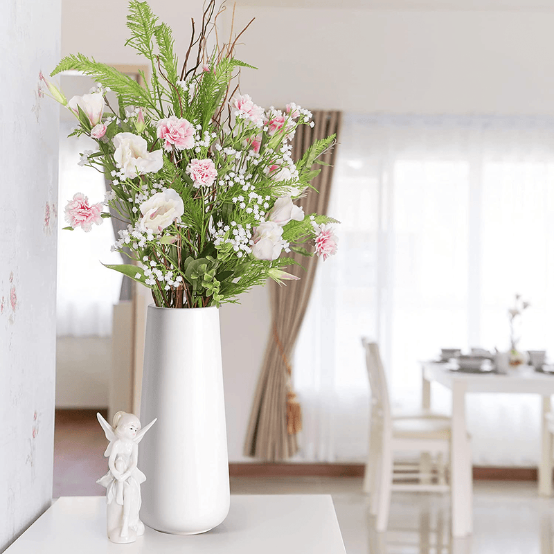 11 Inch Matte White Ceramic Flower Vase for Home Décor, Design Box Package, VS-MAT-W-11 Home & Garden > Decor > Vases D'vine Dev   
