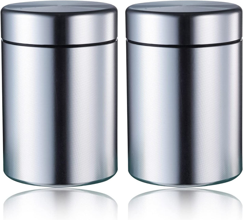 HORNET 2 Packs Storage Jar (Black-Silver), 2.20Oz Airtight Waterproof Storage Container Bottle, Aluminum Multipurpose Canisters to Keep Food Fresh Home & Garden > Decor > Decorative Jars HORNET 2pcs-Silver  