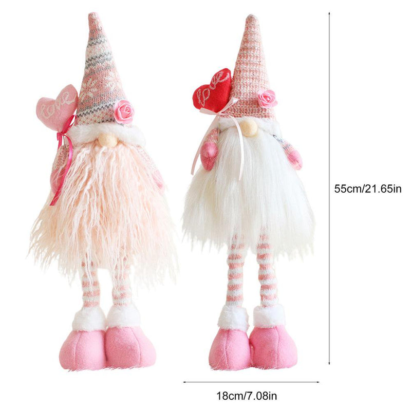 IMSHIE Valentine Gnome Mr and Mrs Scandinavian Tomte Elf Decorations 2 PCS Handmade Faceless Plush Doll Cute Valentine Gnome Plush Doll Decoration for Home Competent Home & Garden > Decor > Seasonal & Holiday Decorations IMSHIE   