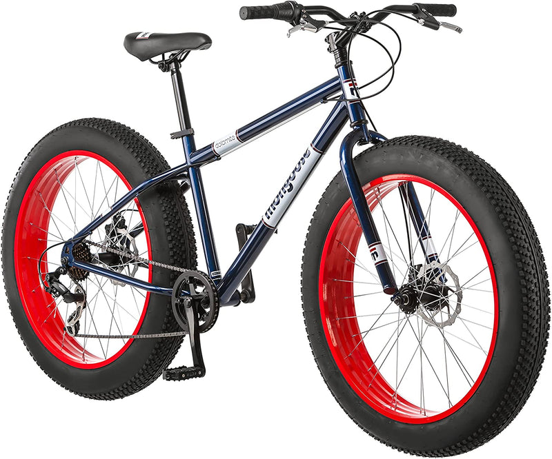 Mongoose Dolomite Mens Fat Tire Mountain Bike, 26-Inch Wheels, 4-Inch Wide Knobby Tires, 7-Speed, Steel Frame, Front and Rear Brakes, Multiple Colors Sporting Goods > Outdoor Recreation > Cycling > Bicycles Pacific Cycle, Inc. Navy Blue  