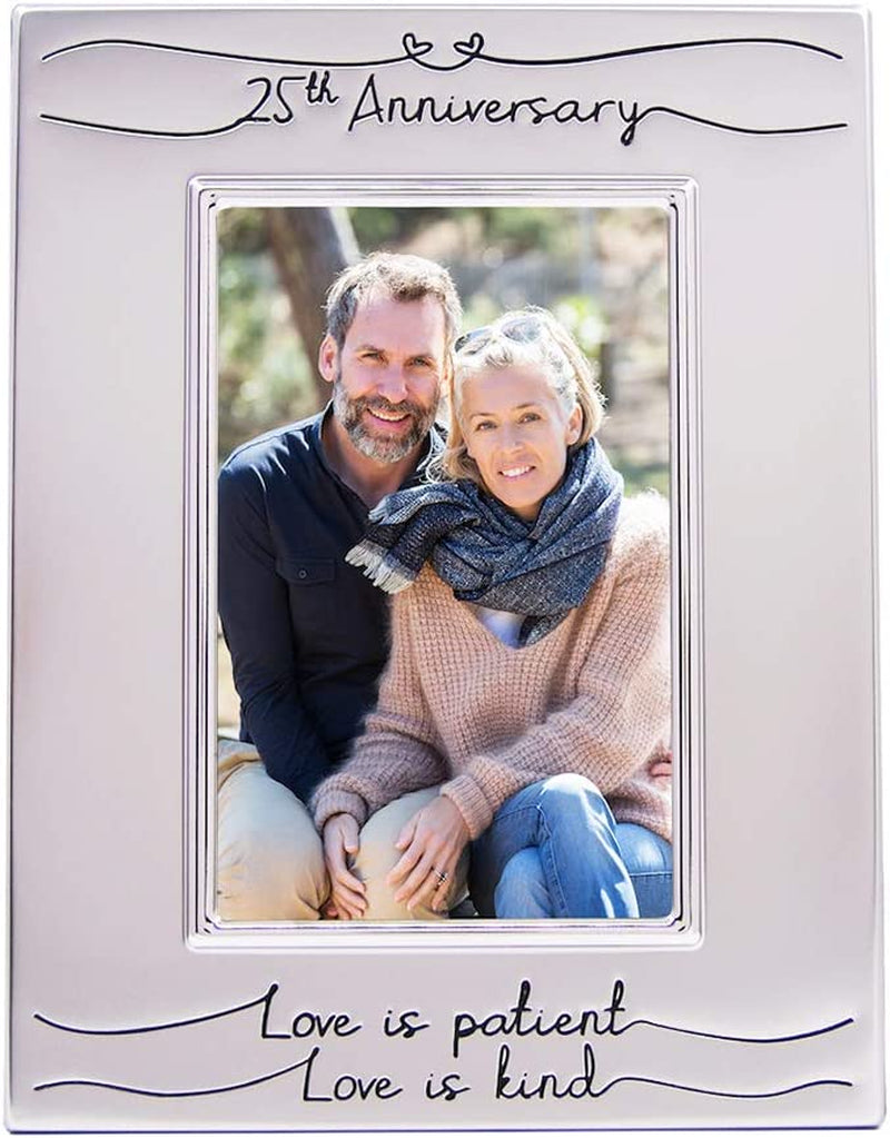Haysom Interiors Beautiful Two Tone Silver Plated Grandson 4" X 6" Picture Frame with Black Velvet | Unique and Thoughtful Gift Idea Home & Garden > Decor > Picture Frames Haysom Interiors 25th Anniversary  