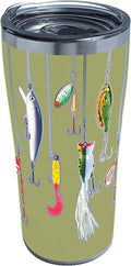 Tervis Fishing Tumbler with Wrap and Hunter Green Lid 24Oz, Clear Home & Garden > Kitchen & Dining > Tableware > Drinkware Tervis Stainless Steel Contemporary 