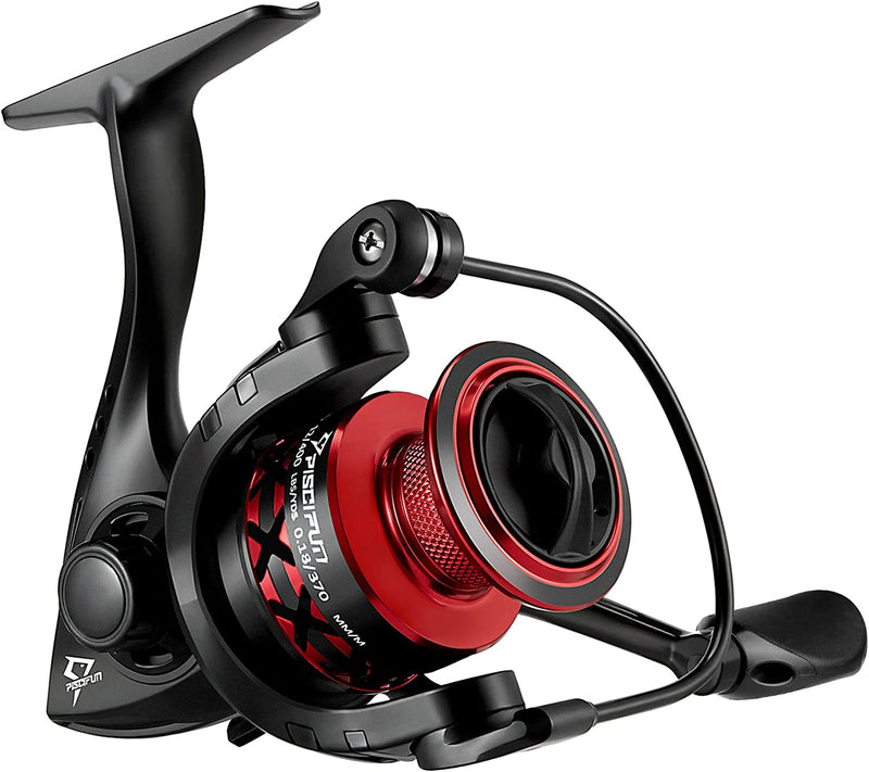 Piscifun Flame Spinning Fishing Reels, Lightweight 9+1BB Ultra Smooth Spinning Reels, 19.8Lb Max Drag, 500-5000 Series, Red & Blue Sporting Goods > Outdoor Recreation > Fishing > Fishing Reels Piscifun Red-3000 Series  
