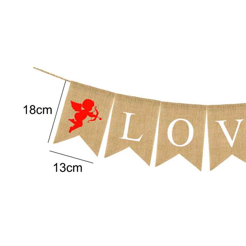 Naturegr Banner Heart Shape Design Hanging Ornament Valentines Day Decoration Lightweight Oblique Hanging Home & Garden > Decor > Seasonal & Holiday Decorations Nature Grown   