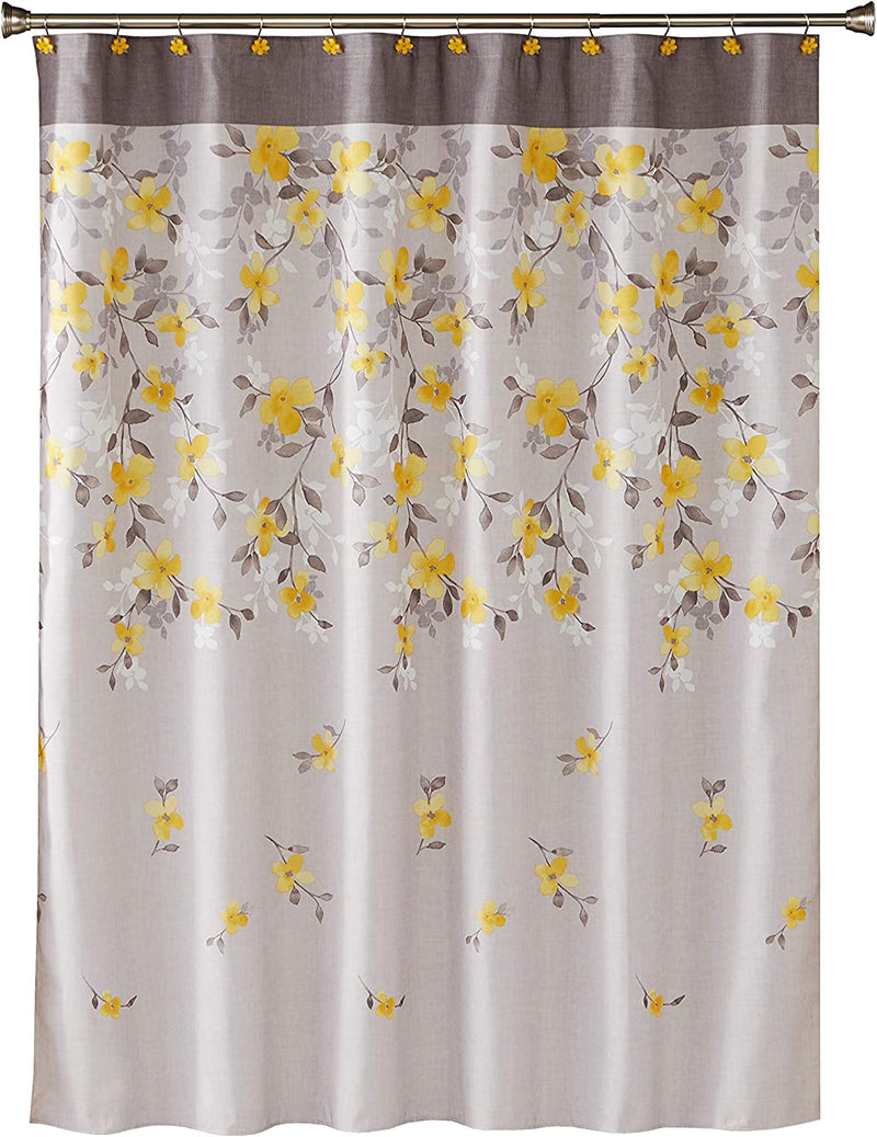 SKL HOME by Saturday Knight Ltd. - P0758000805103 Spring Garden Bath Towel, White, Bath Towel - Embroidered Home & Garden > Linens & Bedding > Towels SKL Home Shower Curtain, Gray  