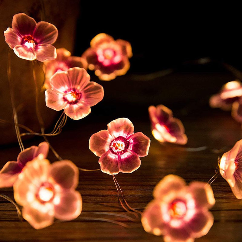 Flower String Lights Decorative Lights for Girls Bedroom Indoor Outdoor Wedding and Valentines Day