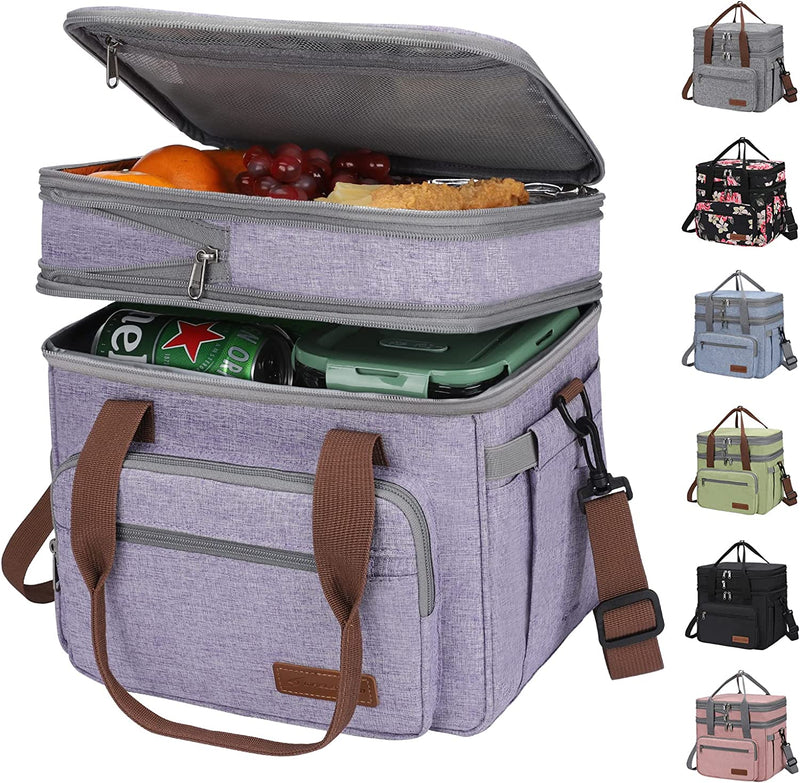Maelstrom Lunch Bag Women,Insulated Lunch Box for Men/Women,Expandable Double Deck Lunch Cooler Bag,Lightweight Leakproof Lunch Tote Bag with Side Tissue Pocket,Suit for Work School 18L,Green Home & Garden > Lighting > Lighting Fixtures > Chandeliers Maelstrom 18l Purple 18L 