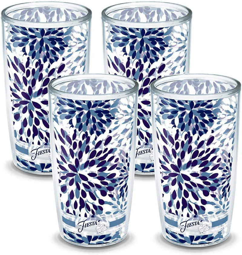 Tervis Made in USA Double Walled Fiesta Insulated Tumbler Cup Keeps Drinks Cold & Hot, 16Oz - 2Pk, Lapis Calypso Home & Garden > Kitchen & Dining > Tableware > Drinkware Tervis Tumbler Company Unlidded 16oz - 4pk 