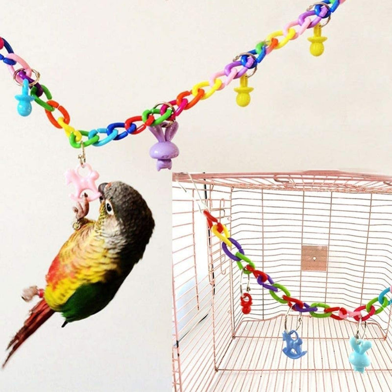12 Packs Bird Toys Parrot Swing Toys - Chewing Hanging Bell Pet Birds Cage Toys Suitable for Small Parakeets, Conures, Love Birds, Cockatiels, Macaws, Finches Animals & Pet Supplies > Pet Supplies > Bird Supplies > Bird Toys ICOSHOW   