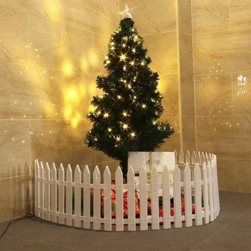 12/16PCS Picket Fence for Christmas Tree Wedding Party Decoration Miniature Home Garden Christmas Xmas Tree Surround Fence  702001883   