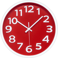 12 Inch Modern Wall Clock Silent Non-Ticking Battery Operated 3D Numbers Bright Color Dial Face Wall Clock for Home/Office Decor,Yellow Home & Garden > Decor > Clocks > Wall Clocks LOVECLOCKS Red  