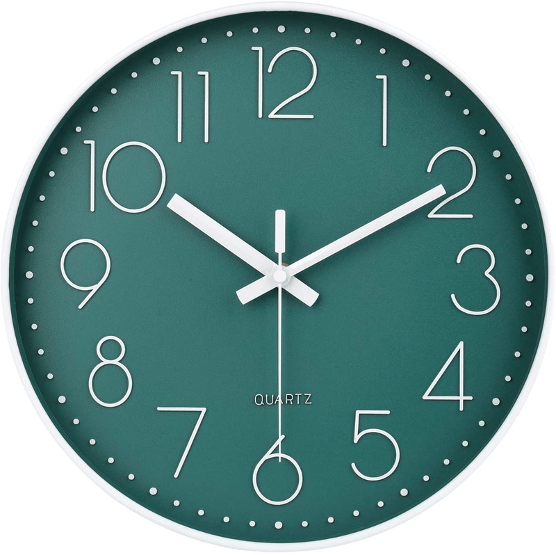 12 Inch Non-Ticking Wall Clock Silent Battery Operated Round Wall Clock Modern Simple Style Decor Clock for Home/Office/School/Kitchen/Bedroom/Living Room (Gray) Home & Garden > Decor > Clocks > Wall Clocks jomparis Peacock 12 Inch 