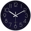12 Inch Non-Ticking Wall Clock Silent Battery Operated Round Wall Clock Modern Simple Style Decor Clock for Home/Office/School/Kitchen/Bedroom/Living Room (Gray) Home & Garden > Decor > Clocks > Wall Clocks jomparis Navy 12 Inch 