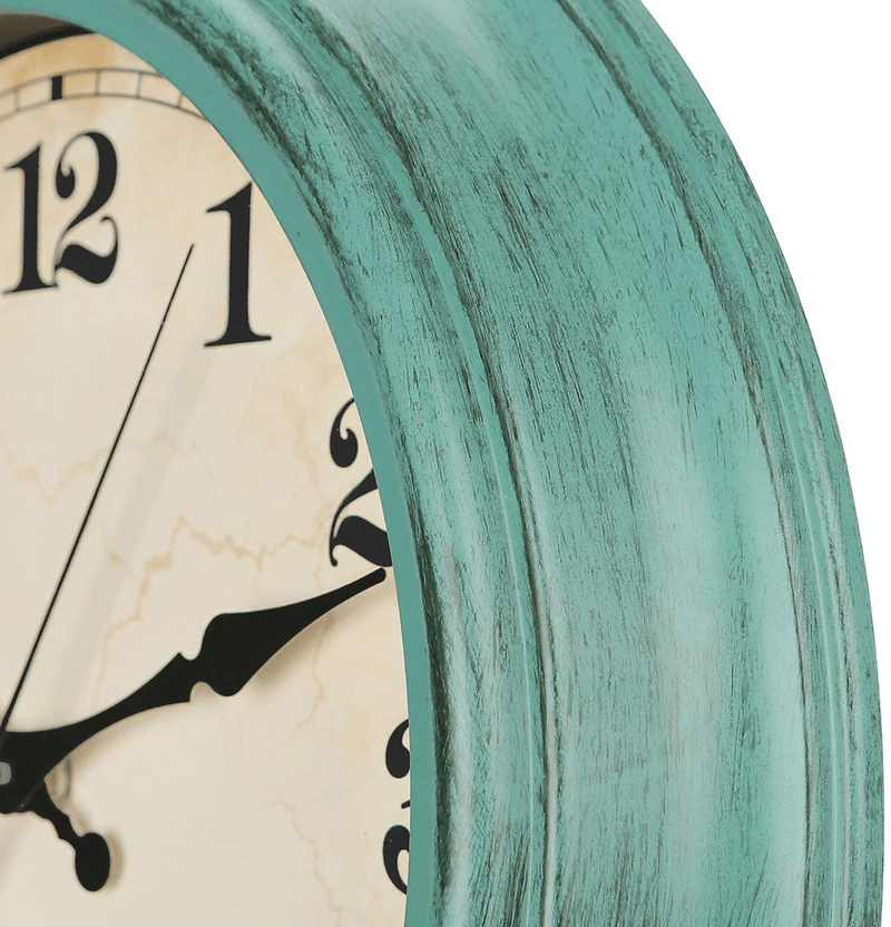 12 Inch Vintage/Retro Wall Clock,Battery Operated Movement Silent Non Ticking Quality Quartz Clock Wall Decorative for Kitchen/Bedroom/Living Room/Bathroom/Office with Arabic-Olive Green Home & Garden > Decor > Clocks > Wall Clocks YUMTIM   