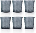 12-Ounce Acrylic Old Flashion Glasses Plastic Tumblers, Set of 6 Blue Home & Garden > Kitchen & Dining > Tableware > Drinkware KX-WARE Gray 6 